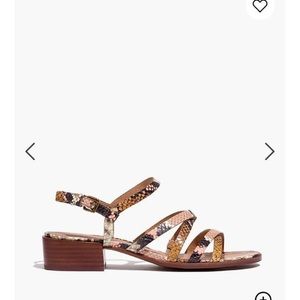 Madewell lori snake print sandals size 7